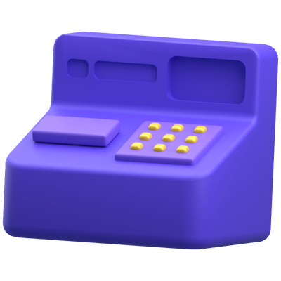 Cashier Machine 3D Icon 3D Graphic