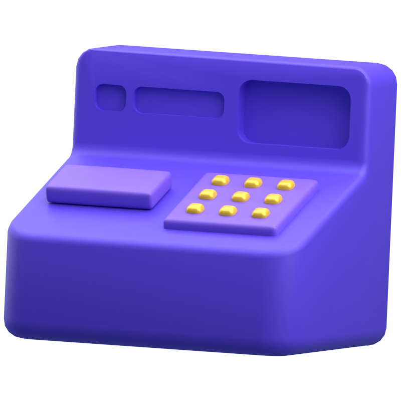 Cashier Machine 3D Icon 3D Graphic