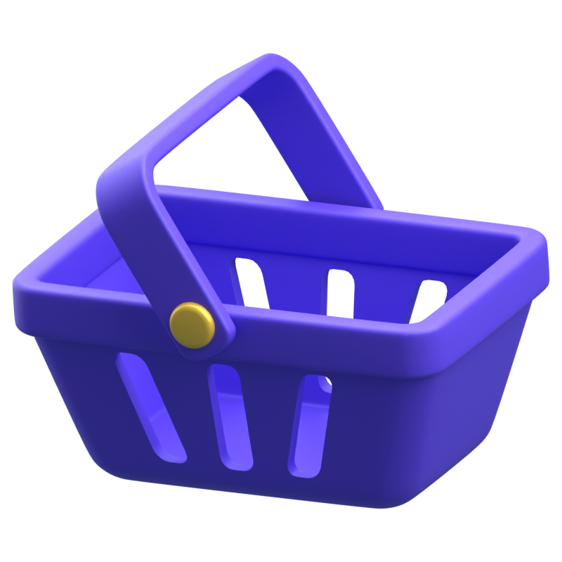 Shopping Basket 3D Icon 3D Graphic