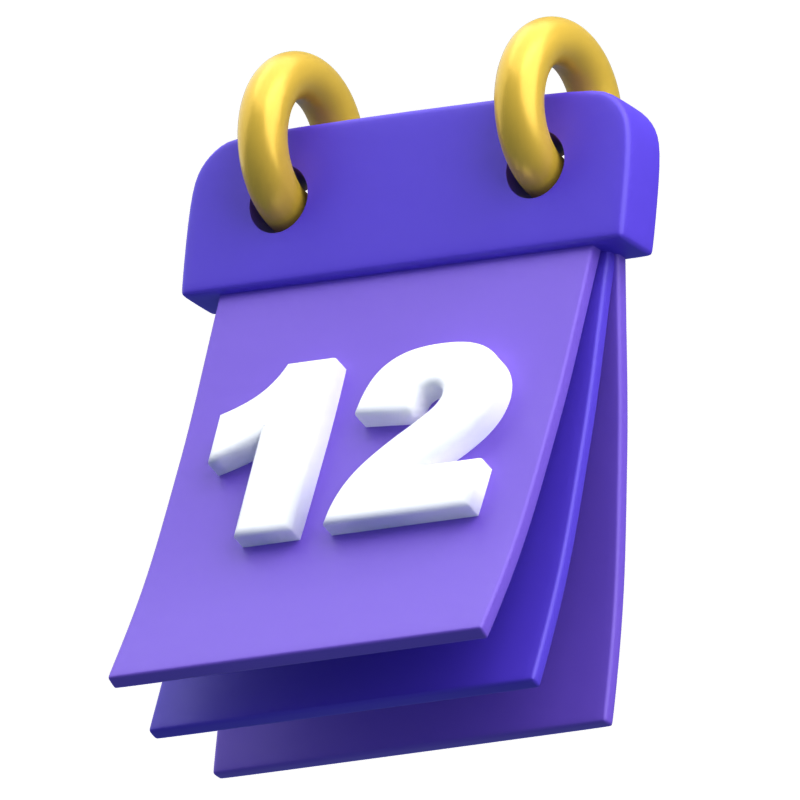 Kalender 3D-Symbol 3D Graphic