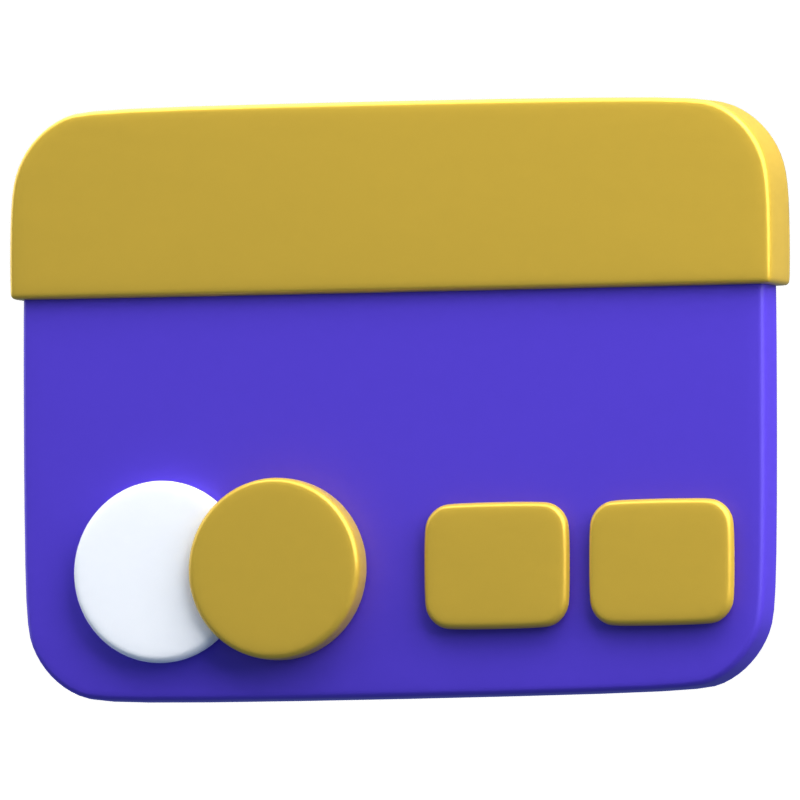 Debit Card 3D Icon