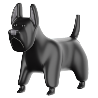 Ícone 3D do Scottish Terrier 3D Graphic