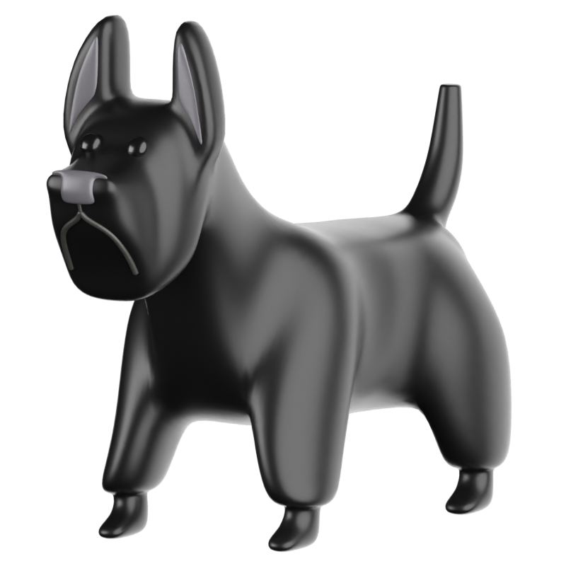 Ícone 3D do Scottish Terrier 3D Graphic