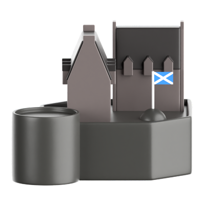 Edinburg Castle 3D Icon 3D Graphic