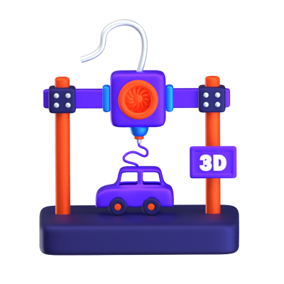 druckmaschine 3d-symbol 3D Graphic