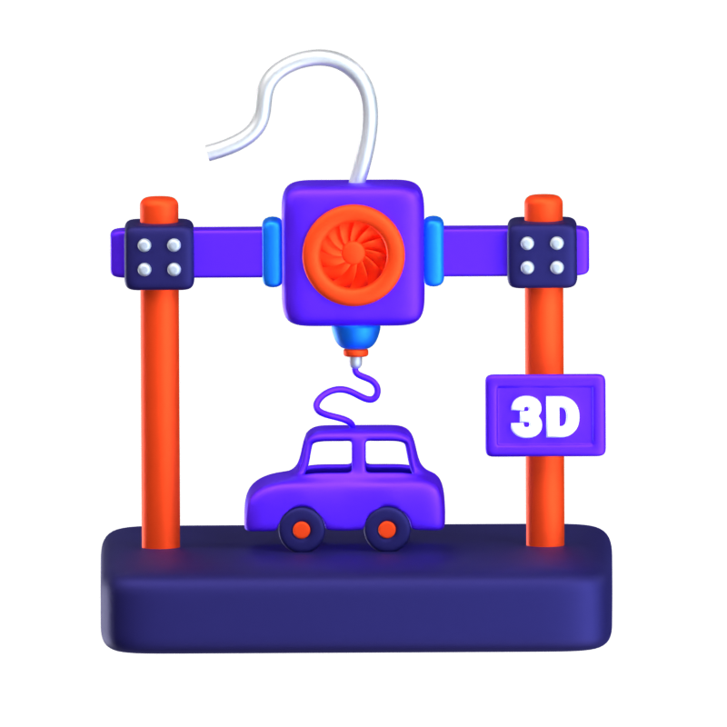 Druckmaschine 3D-Symbol