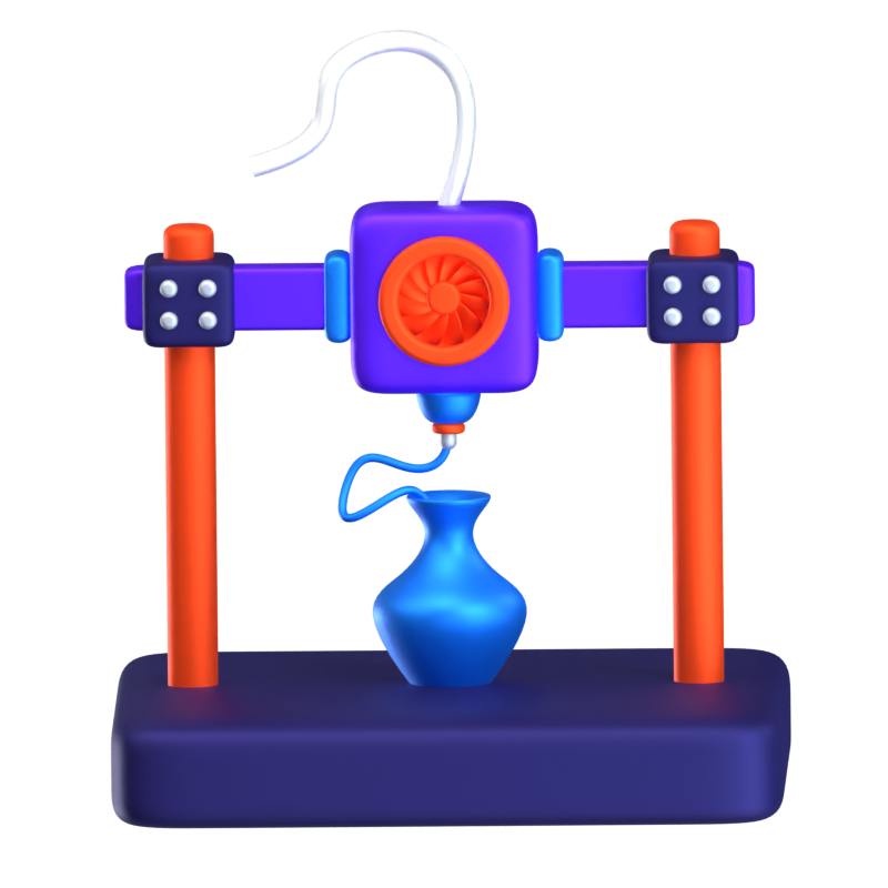 Vase Printing 3D Icon