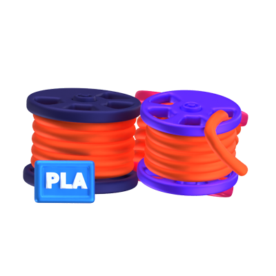 세 개의 pla 롤 3d 아이콘 3D Graphic