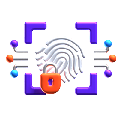 Fingerprint Authentication 3D Icon 3D Graphic