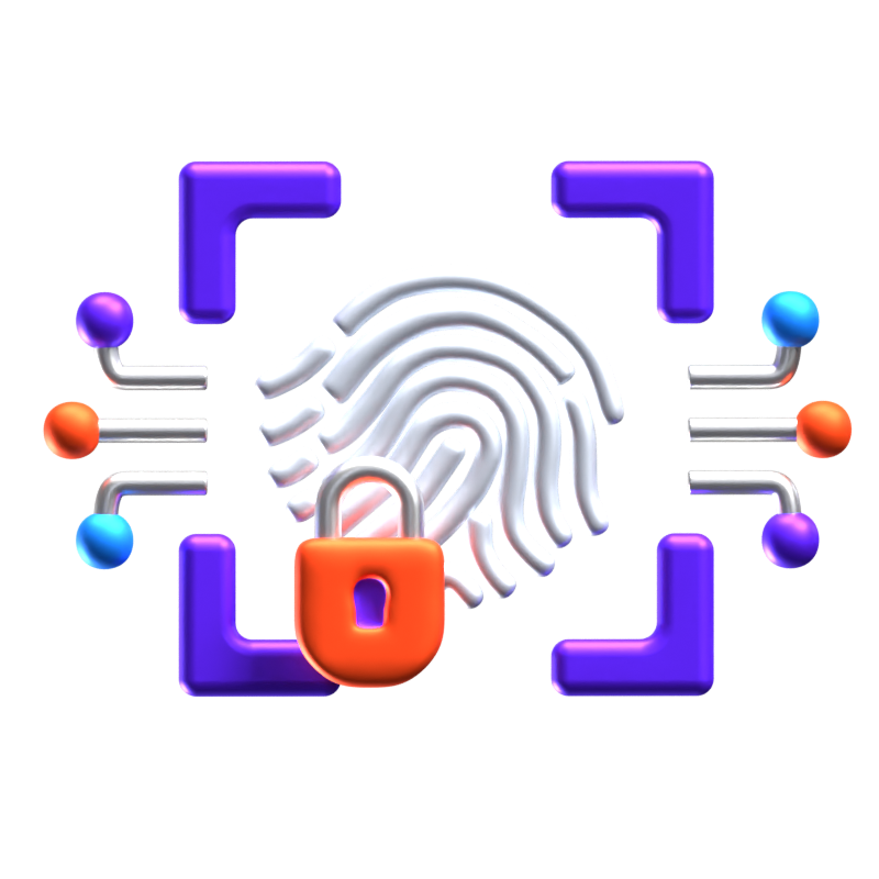 Fingerprint Authentication 3D Icon