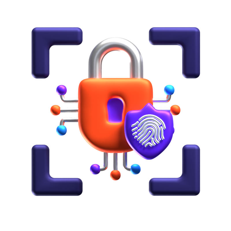 Fingerprint Lock 3D Icon