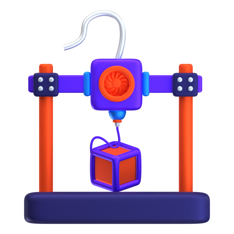 FDM 3D Printer 3D Icon