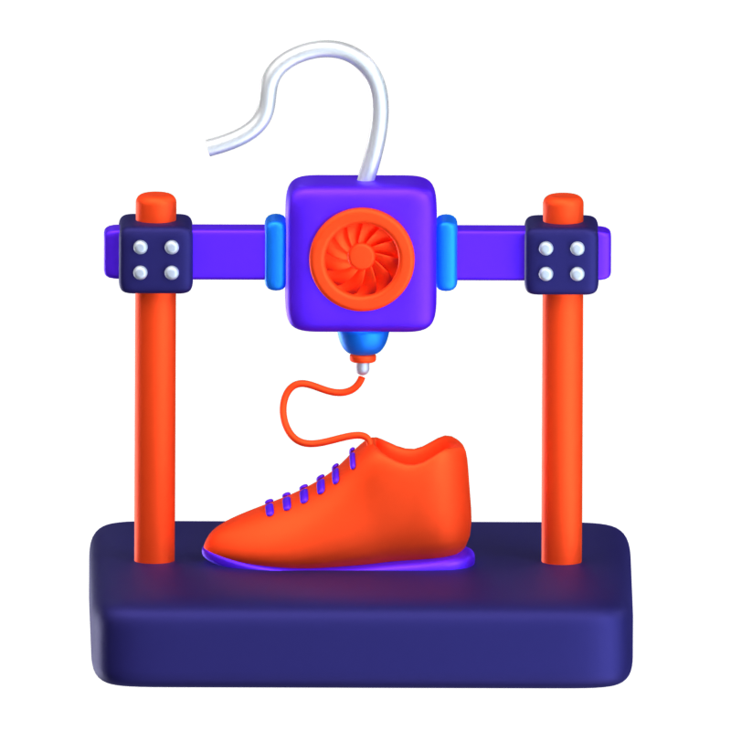 Shoe Printing 3D Icon