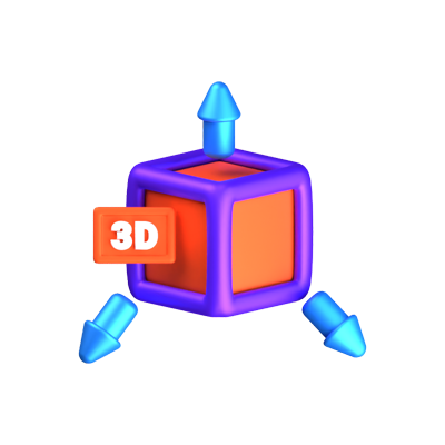 Printing Cube 3D Icon 3D Graphic