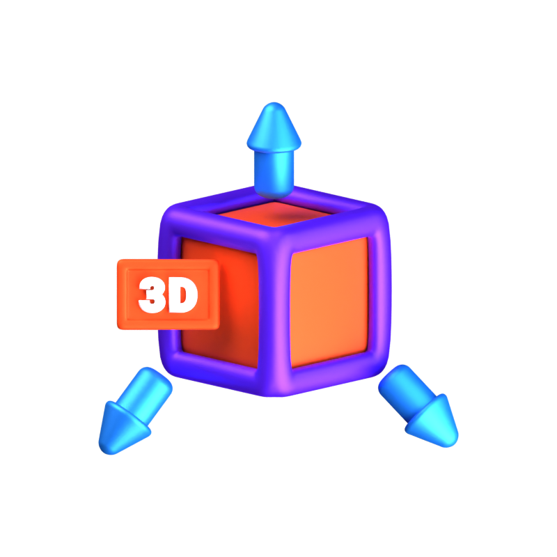 Impresión Cubo Icono 3D