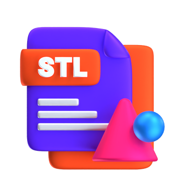 STL File Extension 3D Icon 3D Graphic