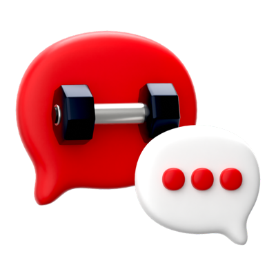 Gym Chat 3D Icon 3D Graphic