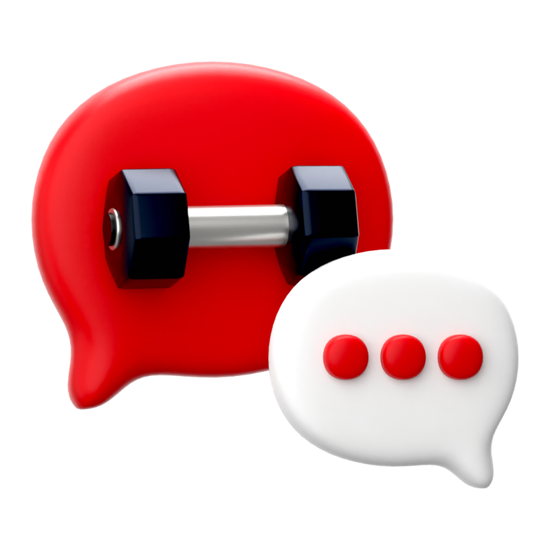 Gym Chat 3D Icon 3D Graphic