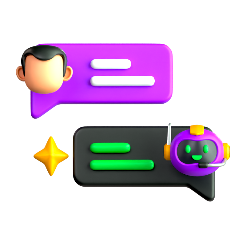 AI Chat Robot 3D Icon