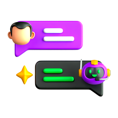 ai chat robot icono 3d 3D Graphic