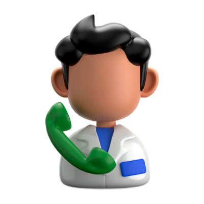 Call Doctor Male 3D Icon 3D Graphic