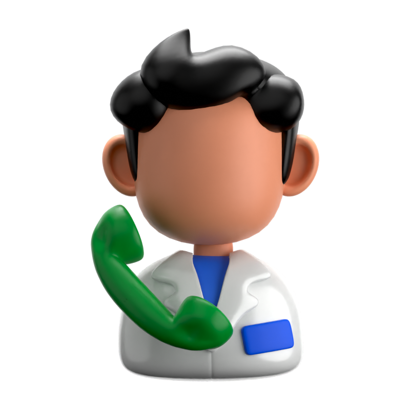 Call Doctor Male 3D Icon 3D Graphic