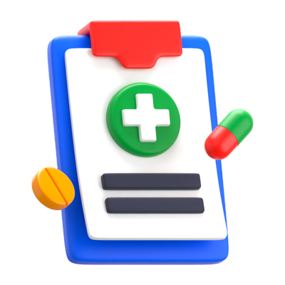 Medical Report Medicine 3D Icon 3D Graphic