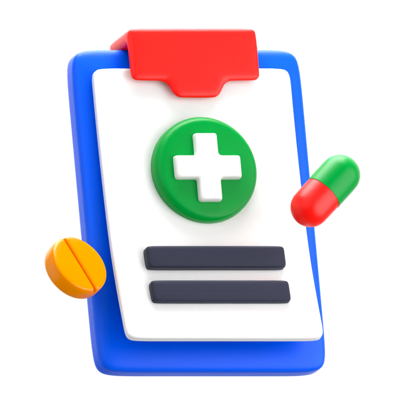 Medical Report Medicine 3D Icon 3D Graphic