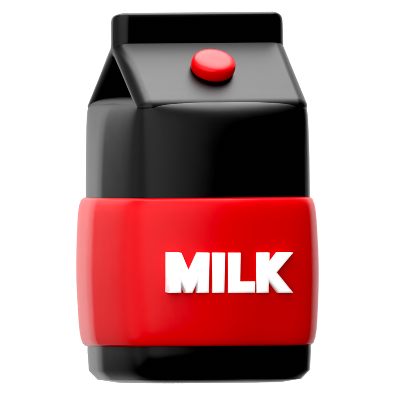 Milk 3D Icon