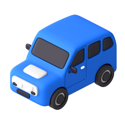 suv車の3dアイコン 3D Graphic