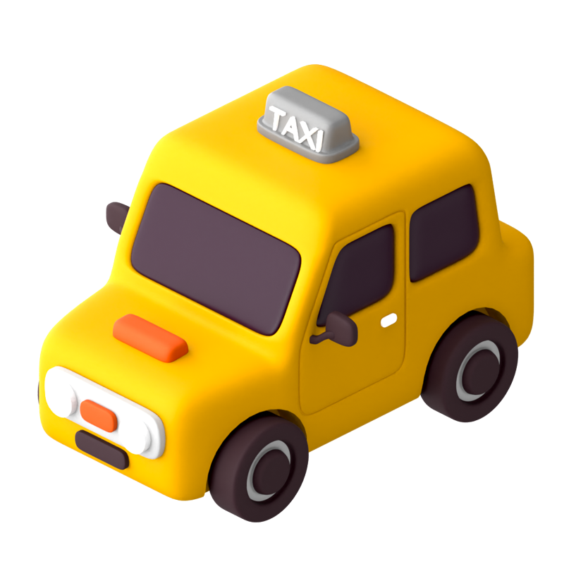 Taxi Icono 3D 3D Graphic