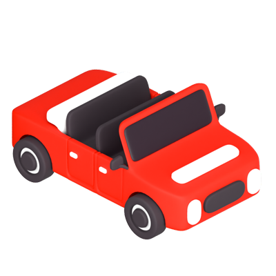 coche descapotable icono 3d 3D Graphic