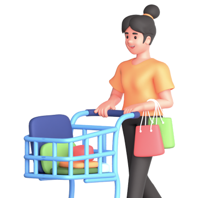 Shopping 3D Icon 3D Graphic