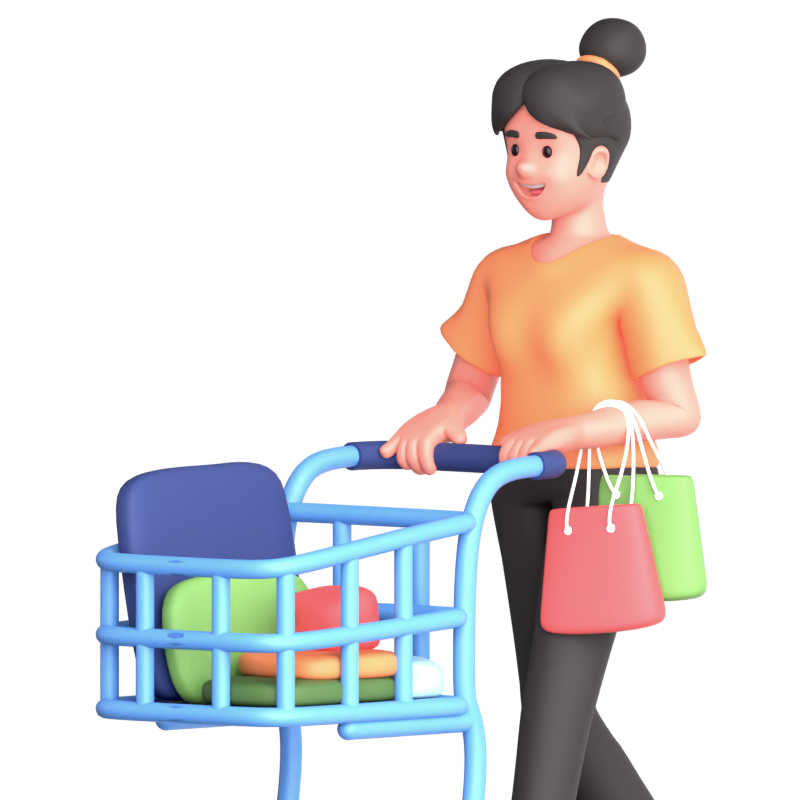 Shopping 3D Icon 3D Graphic