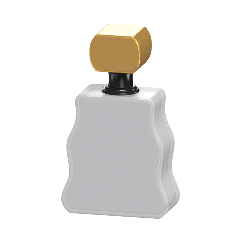 Elegant Curvy Perfume Bottle 3D Model