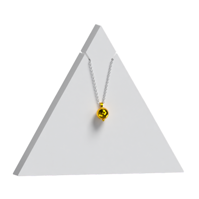 Chain Necklace With Ball Ornament 3D Model In Triangular Display 3D Graphic