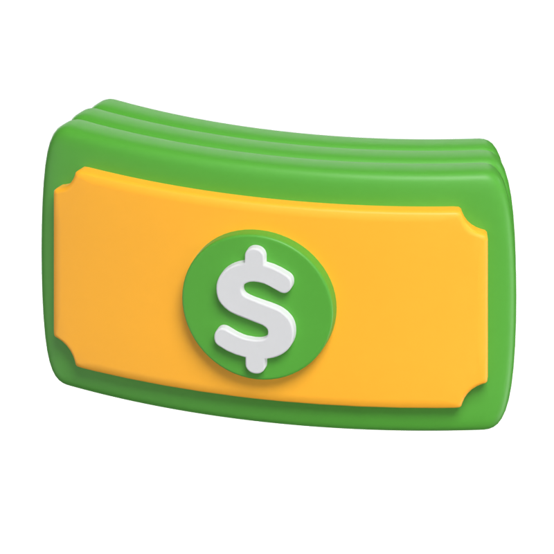 3D Money Bundle Model 3D Graphic