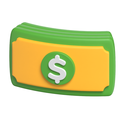 3D Money Bundle Model 3D Graphic