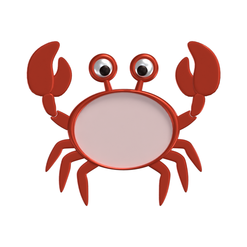 3D Crab Shape Animal Frame    3D Graphic