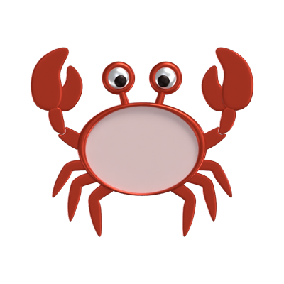 3D Crab Shape Animal Frame    3D Graphic