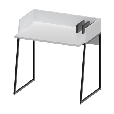 Modern Minimalist Desk With Divider 3D Model 3D Graphic
