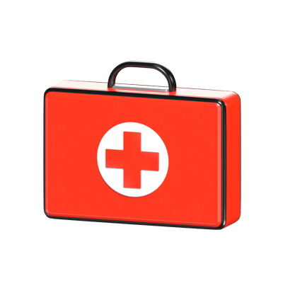 3D First Aid Kit Emergency Preparedness 3D Graphic