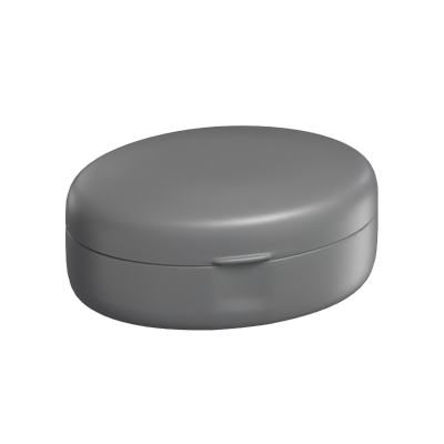 Oval Shaped Pill Box 3D Model 3D Graphic