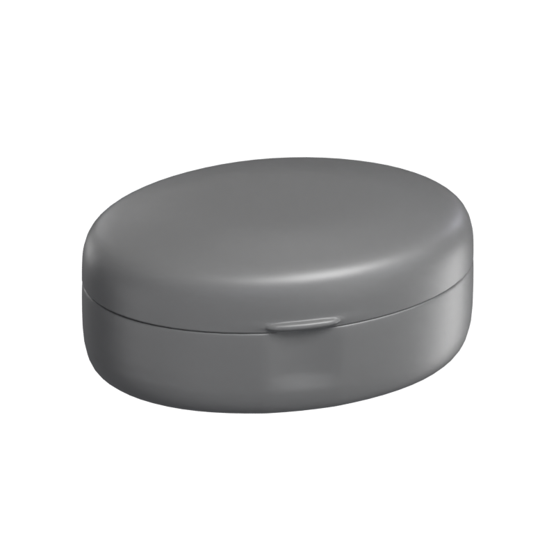 Oval geformte Pillenbox 3D Modell