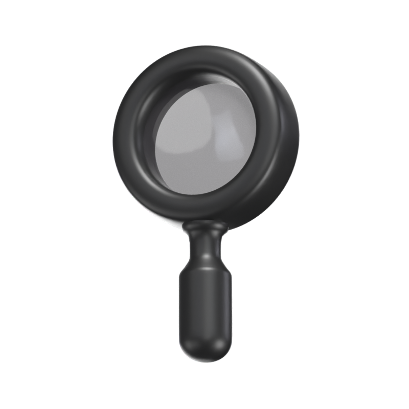 3D Detective Magnifying Glass 3D Graphic