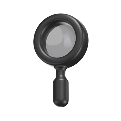 3D Detective Magnifying Glass 3D Graphic