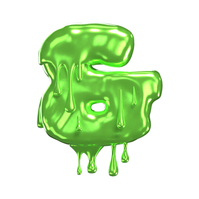 And Sign    Symbol 3D Shape  Slime Text 3D Graphic