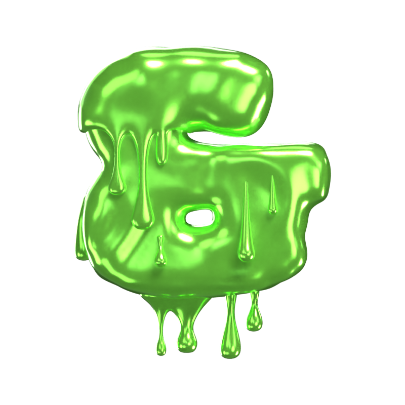 And Sign    Symbol 3D Shape  Slime Text 3D Graphic