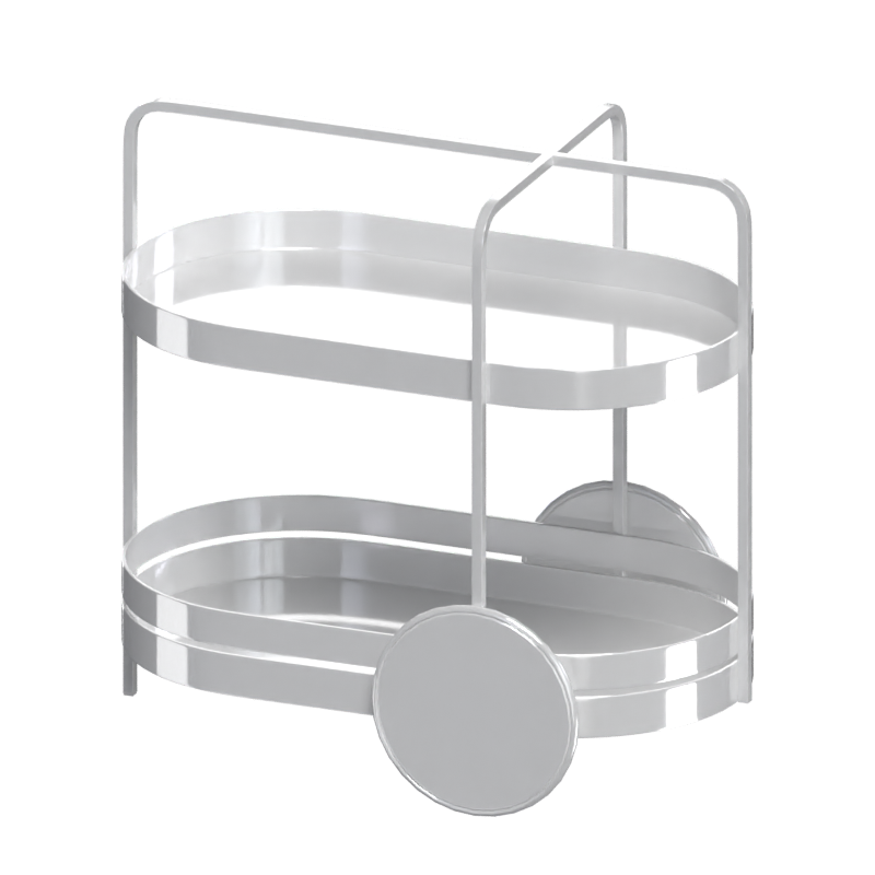 Elegant Bar Cart 3D Model For Taking Drinks Around