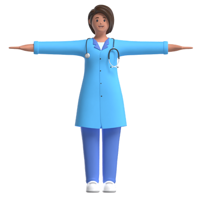 Female Nurse 3D Graphic